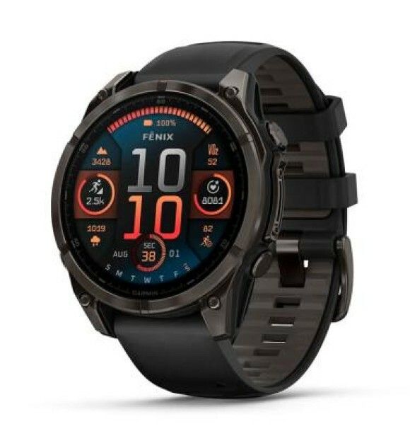 Garmin Reloj Multideporte GPS Fenix 8 Sapphire DLC Titan, 47 mm, AMOLED